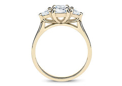 Rosina - Cushion - Labgrown Diamond Trilogy Engagement Ring