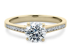 Mia - Round - Labgrown Diamond, Diamond Band Engagement Ring