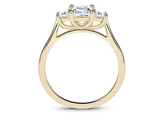 Angela - Radiant - Labgrown Diamond Trilogy Engagement Ring