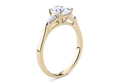 Maria - Cushion - Natural Diamond Trilogy Engagement Ring