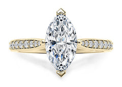 Angelina - Marquise - Labgrown Diamond, Diamond Band Engagement Ring