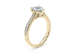 Angelina - Heart - Natural Diamond, Diamond Band Engagement Ring