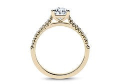 Bella - Pear - Labgrown Diamond, Diamond Band Engagement Ring