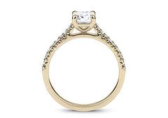 Bella - Radiant - Labgrown Diamond, Diamond Band Engagement Ring