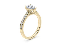 Angelina - Pear - Labgrown Diamond, Diamond Band Engagement Ring