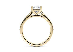 Angelina - Princess - Natural Diamond, Diamond Band Engagement Ring