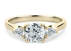 Rosina - Cushion - Labgrown Diamond Trilogy Engagement Ring