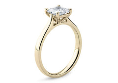 Isabella - Princess - Natural Diamond Solitaire Engagement Ring