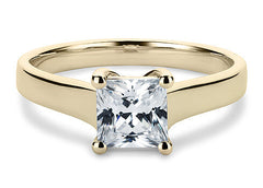 Bianca - Princess - Natural Diamond Solitaire Engagement Ring