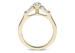 Maria - Marquise - Labgrown Diamond Trilogy Engagement Ring