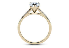 Mia - Heart - Natural Diamond, Diamond Band Engagement Ring