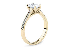 Mia - Oval - Labgrown Diamond, Diamond Band Engagement Ring