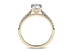 Bella - Asscher - Labgrown Diamond, Diamond Band Engagement Ring