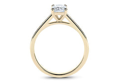 Mia - Radiant - Labgrown Diamond, Diamond Band Engagement Ring