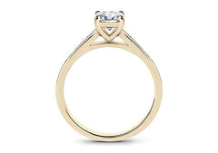 Mia - Asscher - Natural Diamond, Diamond Band Engagement Ring