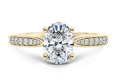 Angelina - Oval - Labgrown Diamond, Diamond Band Engagement Ring