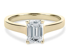 Bianca - Emerald - Natural Diamond Solitaire Engagement Ring