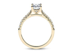 Bella - Emerald - Labgrown Diamond, Diamond Band Engagement Ring