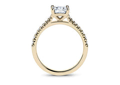 Bella - Princess - Labgrown Diamond, Diamond Band Engagement Ring