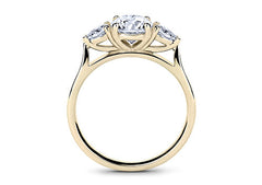 Rosina - Round - Natural Diamond Trilogy Engagement Ring
