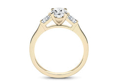 Maria - Oval - Labgrown Diamond Trilogy Engagement Ring