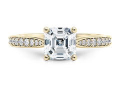 Angelina - Asscher - Labgrown Diamond, Diamond Band Engagement Ring