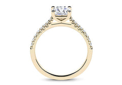 Bella - Cushion - Labgrown Diamond, Diamond Band Engagement Ring