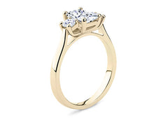 Angela - Radiant - Labgrown Diamond Trilogy Engagement Ring