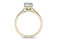 Bianca - Asscher - Natural Diamond Solitaire Engagement Ring