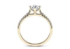 Bella - Marquise - Natural Diamond, Diamond Band Engagement Ring