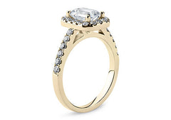 Jianna - Emerald - Natural Diamond Halo Engagement Ring