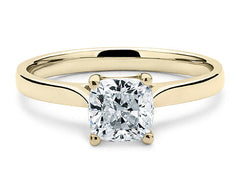 Isabella - Cushion - Natural Diamond Solitaire Engagement Ring