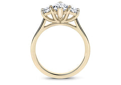 Angela - Marquise - Natural Diamond Trilogy Engagement Ring