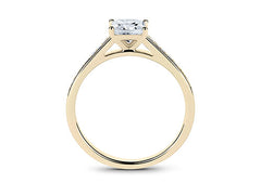 Mia - Princess - Labgrown Diamond, Diamond Band Engagement Ring