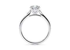 Angelina - Round - Natural Diamond, Diamond Band Engagement Ring