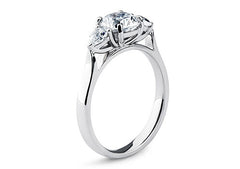 Rosina - Round - Natural Diamond Trilogy Engagement Ring