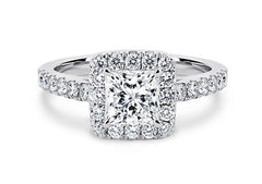 Jianna - Princess - Labgrown Diamond Halo Engagement Ring