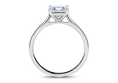 Isabella - Princess - Natural Diamond Solitaire Engagement Ring