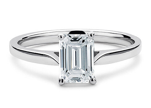 Isabella - Emerald - Natural Diamond Solitaire Engagement Ring