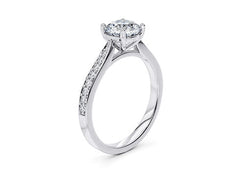 Angelina - Round - Labgrown Diamond, Diamond Band Engagement Ring