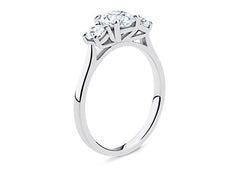 Angela - Round - Labgrown Diamond Trilogy Engagement Ring