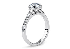 Mia - Round - Labgrown Diamond, Diamond Band Engagement Ring