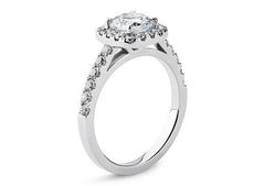 Jianna - Cushion - Natural Diamond Halo Engagement Ring