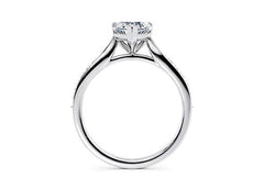 Angelina - Heart - Natural Diamond, Diamond Band Engagement Ring