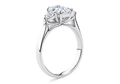 Rosina - Radiant - Natural Diamond Trilogy Engagement Ring