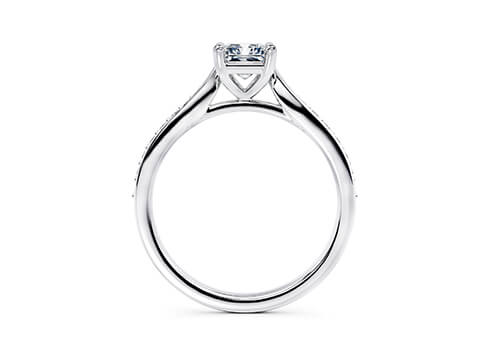 Angelina - Radiant - Labgrown Diamond, Diamond Band Engagement Ring