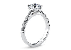 Bella - Round - Natural Diamond, Diamond Band Engagement Ring