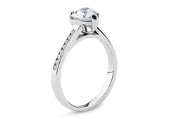 Mia - Heart - Labgrown Diamond, Diamond Band Engagement Ring