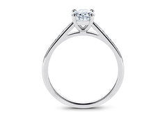Mia - Oval - Labgrown Diamond, Diamond Band Engagement Ring