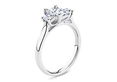 Angela - Emerald - Labgrown Diamond Trilogy Engagement Ring